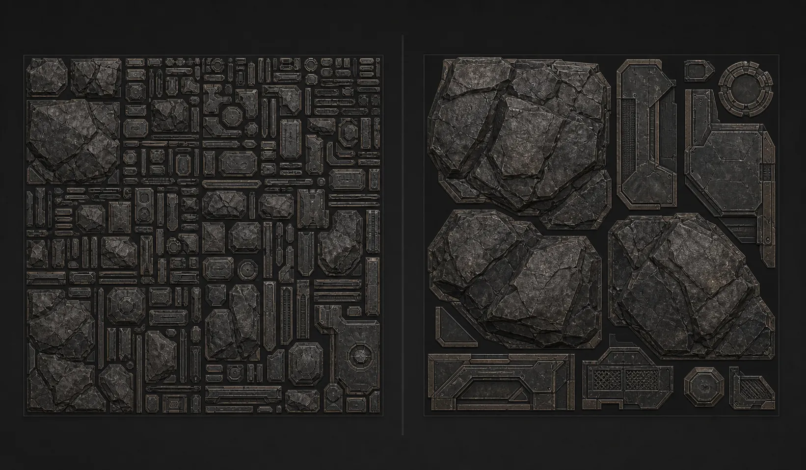 Concept preview of a dense texture atlas and optimized layout